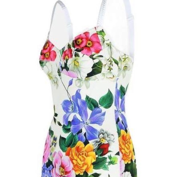 Dolce & Gabbana Peony Floral Print Mini Dress – Size 42 - Picture 3 of 9